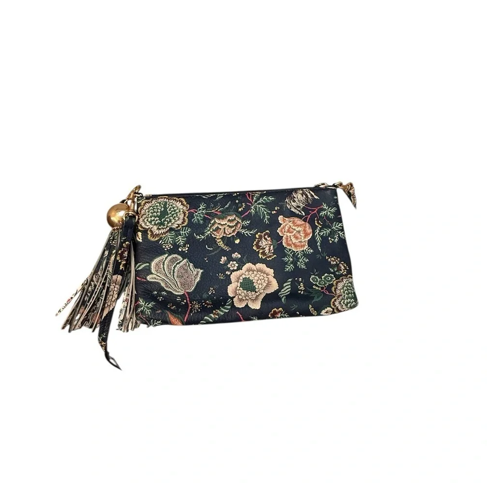 TORY BURCH Green Floral Women's Bag